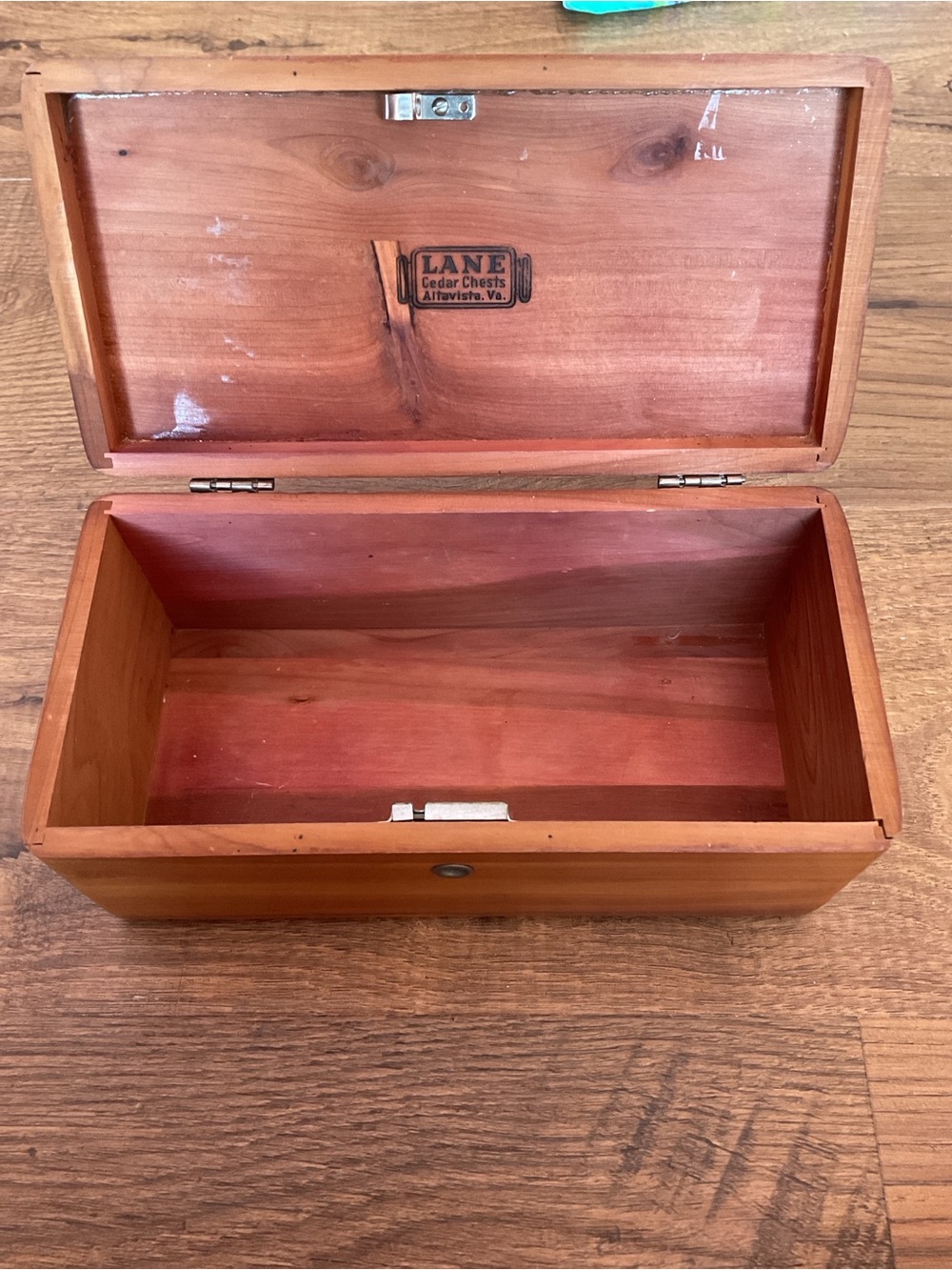 Vintage Mini Lane Cedar Chest No Key Keepsake Box